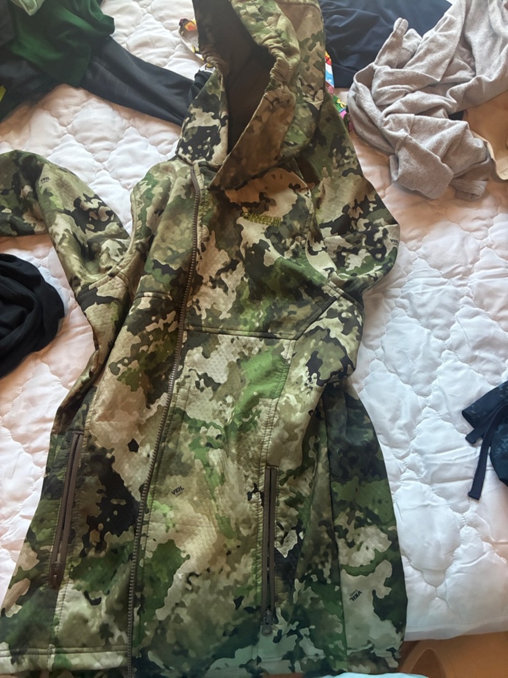 Magellan Outdoors Men's Camo Softshell Jacket - Green, Brown, Black